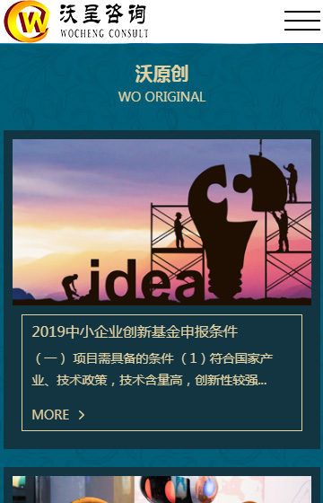 沃呈企業管理咨詢網站案例圖片2