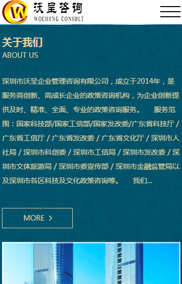 沃呈企業管理咨詢網站案例圖片3