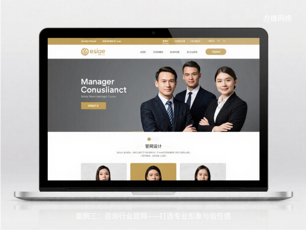 案例三：咨詢行業官網——打造專業形象與信任感